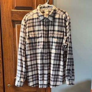 The North Face Men's Plaid Button Down Shirt - Black and Gray